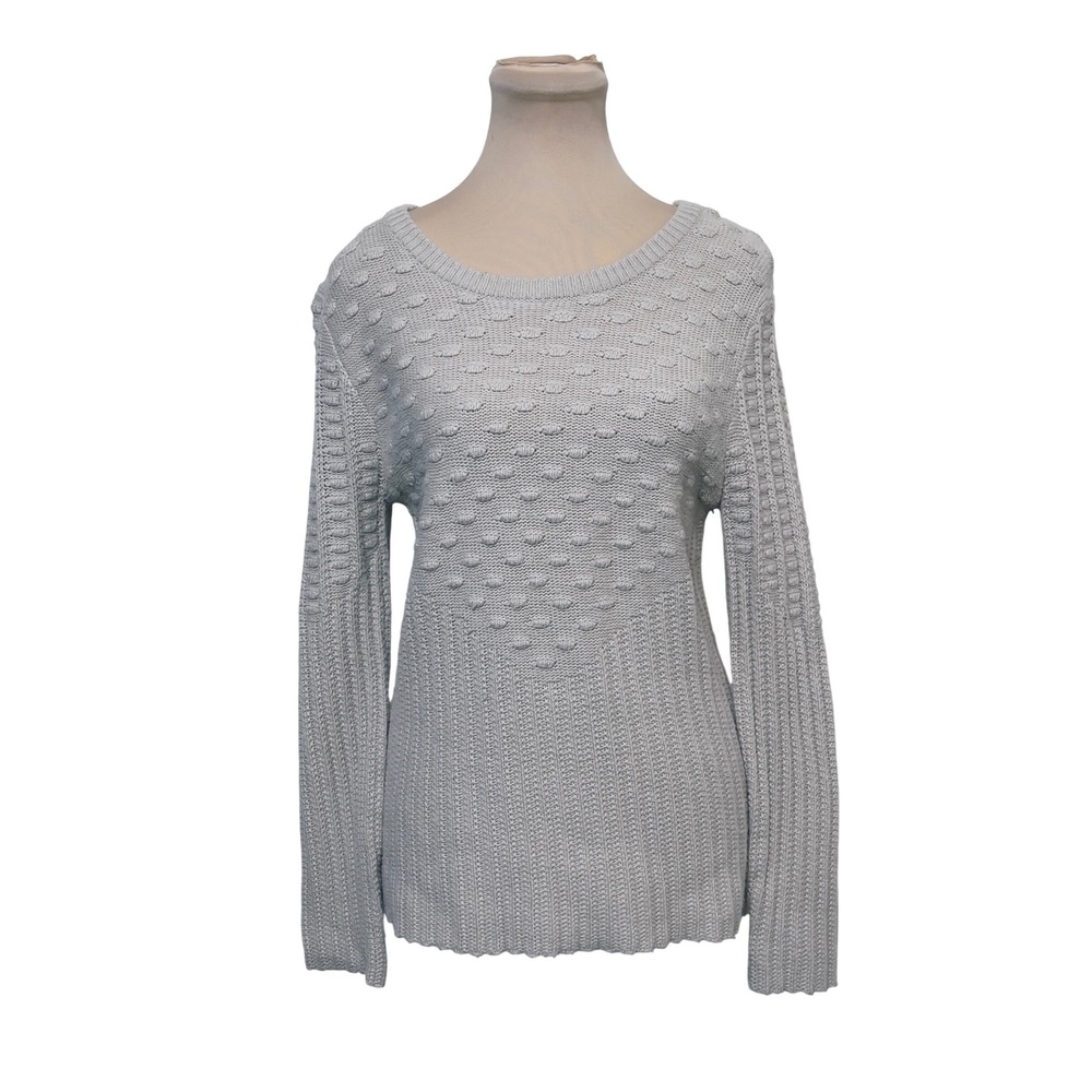 41 Hawthorn Womens Popcorn Knit Sweater Beige Size M Pullover Neutral Minimalist